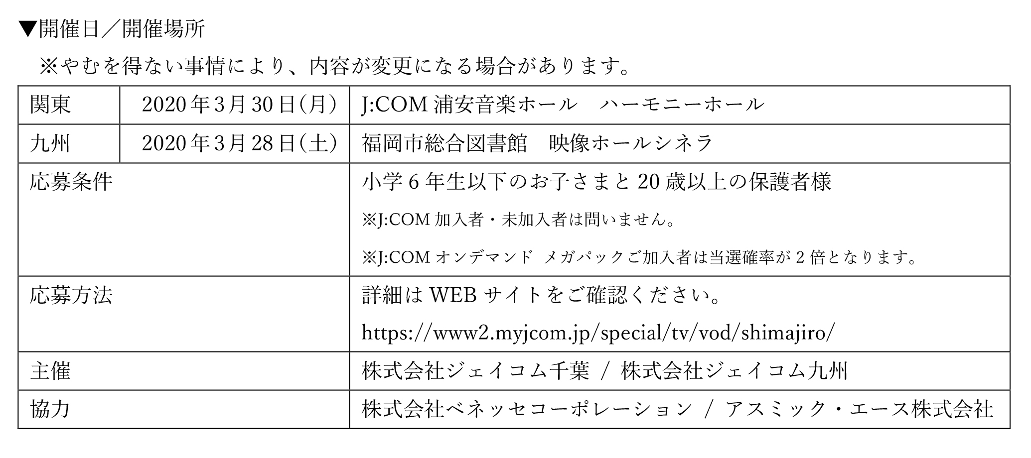 J Com しまじろう オリジナル番組 第３弾 J Comオンデマンド で２月２８日より独占先行配信決定 ジェイコム千葉 ジェイコム九州で配信記念イベントを開催 アスミック エース